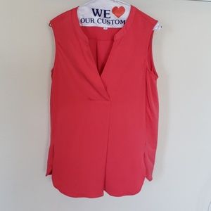 Fever Tops - Size S salmon/pink colored deep V-neck blouse Fever Tops - Size S salmon/pink colored deep V-neck blouse